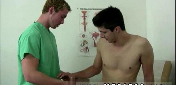  Doctor holding a di46d6ck and twink gay boy medical cum full length As I
